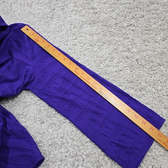 Habitat Clothes To Live In Top Womens Large Purple Long Sleeve Cowl Neck Modest - Picture 11 of 12